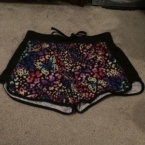 Rainbow dot butterfly shorts